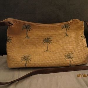 Palm tree woven purse